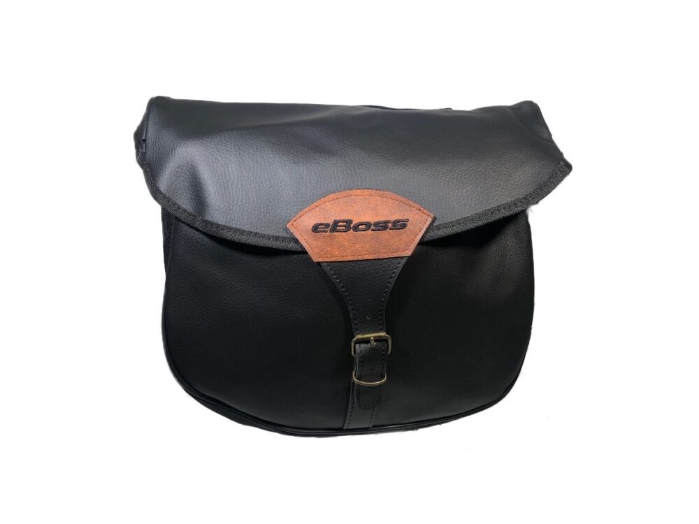 eBoss Sadeltaske - Sort m. Brun Logo