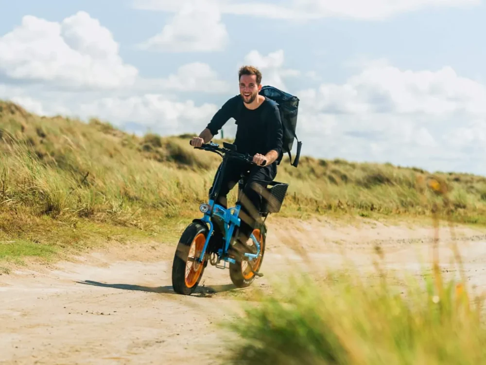 Efuture Elcykel eMini GT40 Racing Gulf Blå Orange