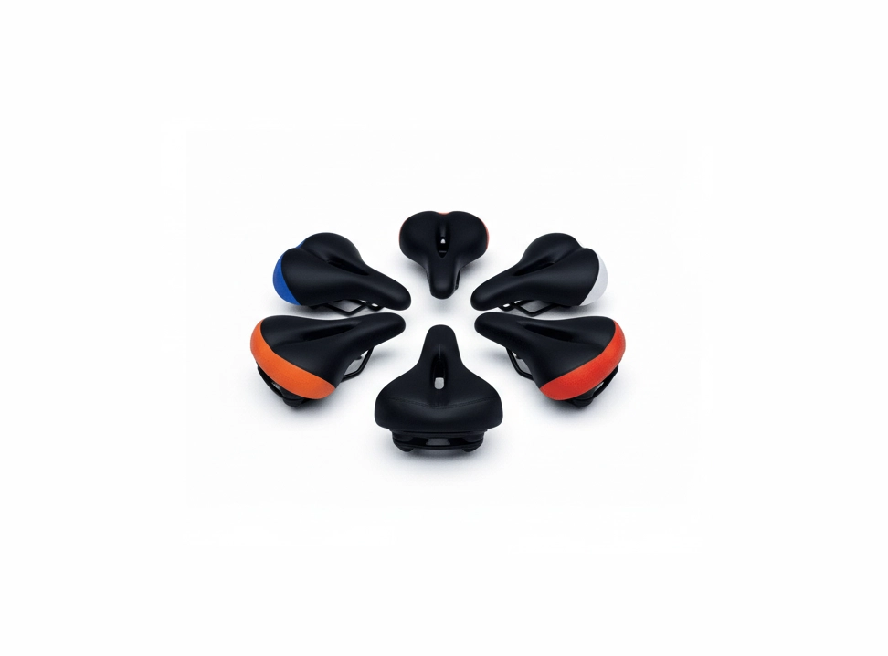 EFUTURE elcykel fatbike komfortsæder sort rød orange hvid blå