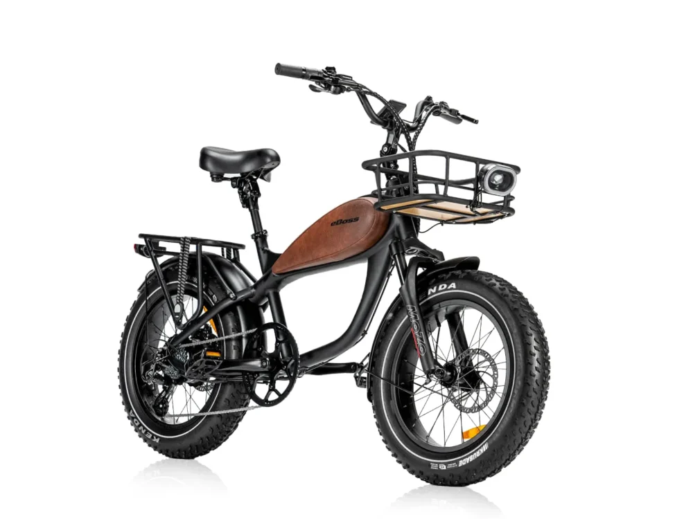 Efuture Retro Elcykel eBoss JR med Brun kunstlæder Tank