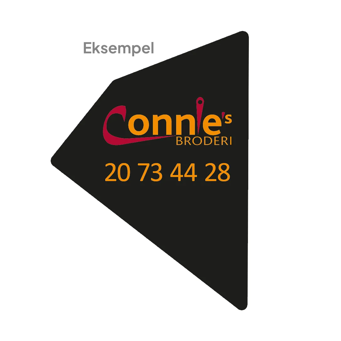 Reklamecykel Efuture Plade Connies Broderi
