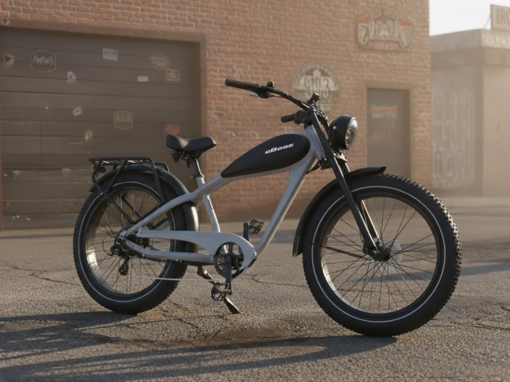 Lys grå custom farve EFUTURE eBoss DC Fatbike elcykel