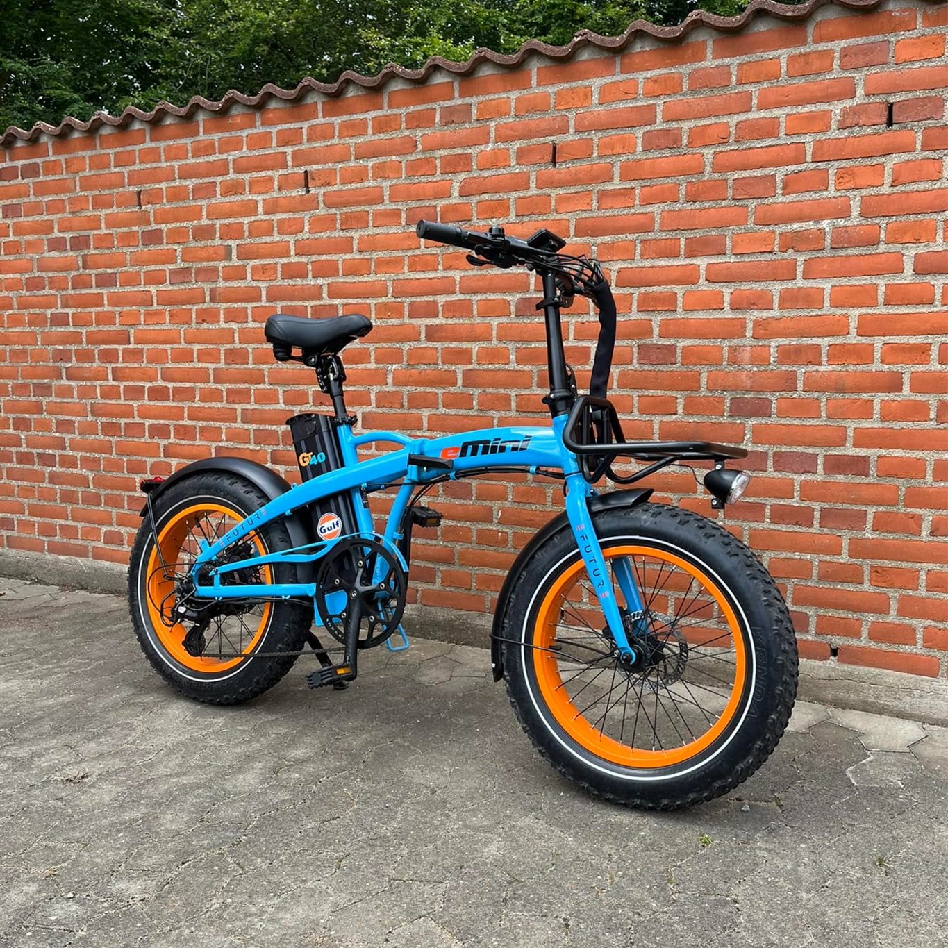 EFUTURE eMini Fatbike Elcykel Racing GT40 styling med frontlad