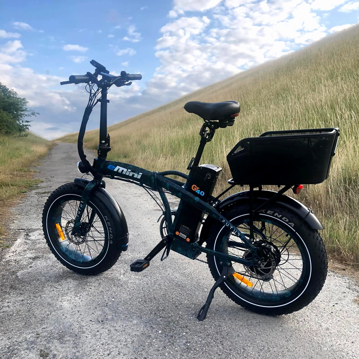 EFUTURE eMini Fatbike Elcykel Camo med camo fælge