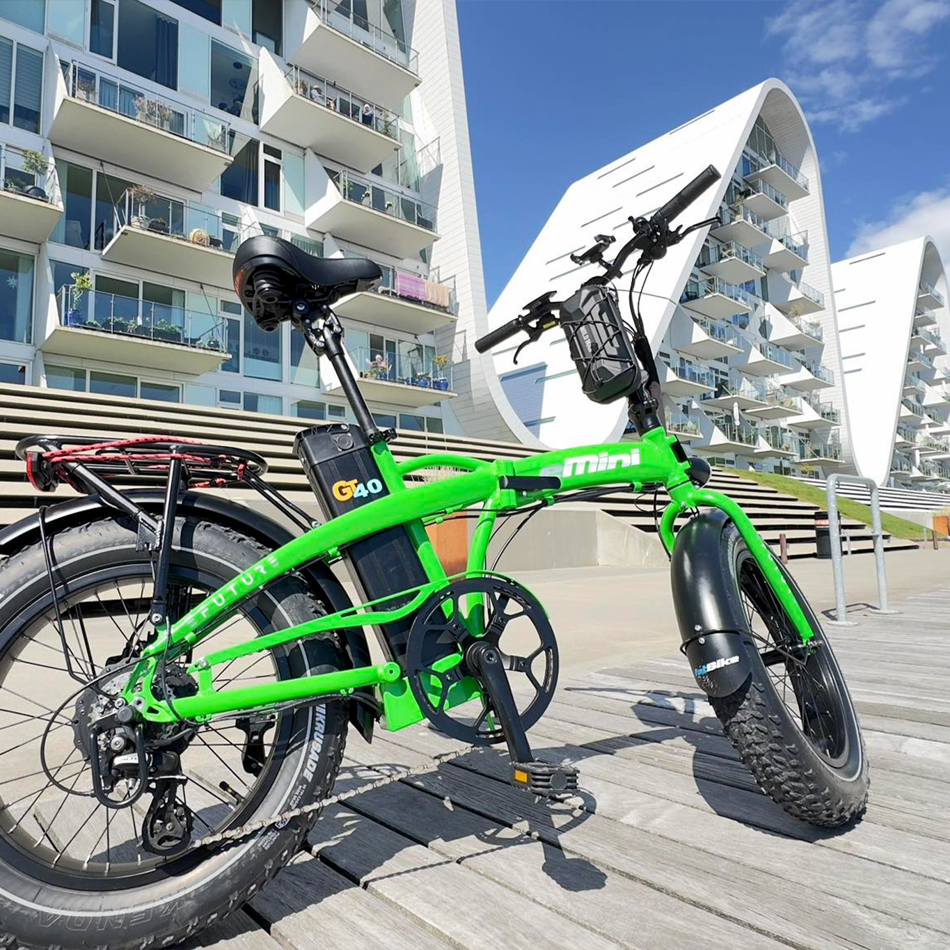 EFUTURE eMini Fatbike Elcykel ved bølgen i vejle