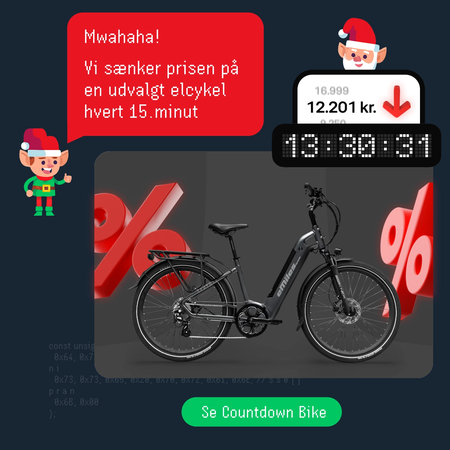EFUTURE Julekalender Countdownbike